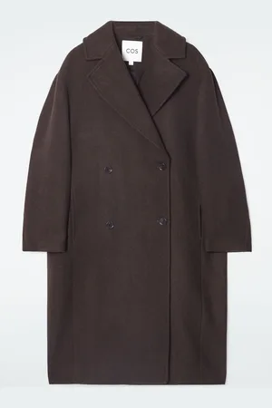 COS DOUBLE-BREASTED WOOL-HERRINGBONE COAT
