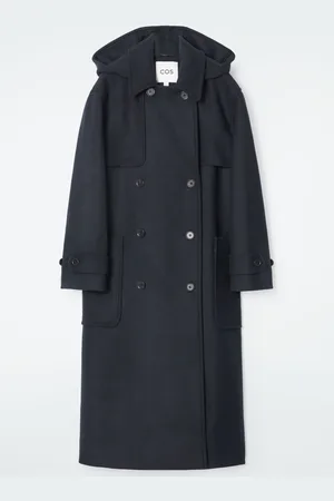 COS HOODED WOOL DUFFLE COAT