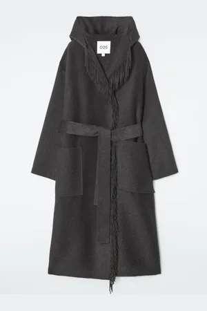 COS FRINGED DOUBLE-FACED WOOL COAT
