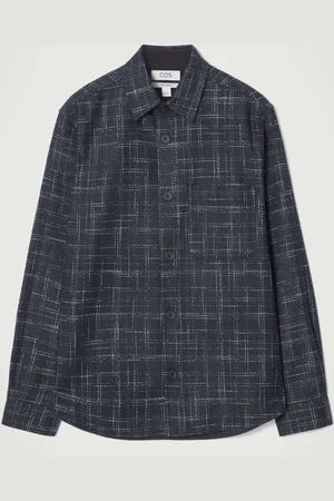 COS RELAXED CHECKED WOOL OVERSHIRT