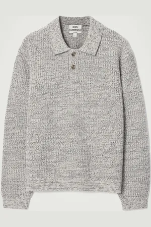 COS TWISTED-YARN WOOL POLO JUMPER