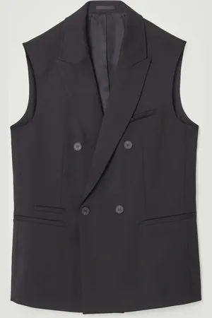 COS THE SLEEVELESS DOUBLE-BREASTED BLAZER