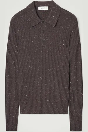 COS THE FLECKED WOOL POLO SHIRT