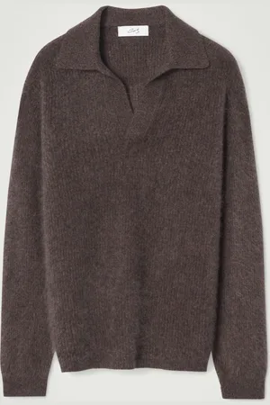 COS THE BRUSHED-CASHMERE POLO SHIRT