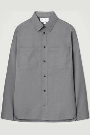 COS RELAXED WOOL-BLEND UTILITY SHIRT