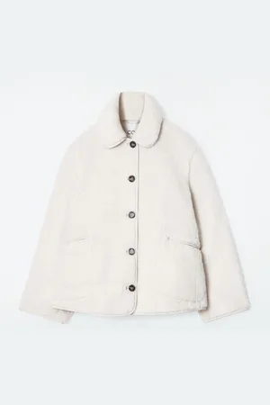 COS COLLARED FAUX SHEARLING JACKET