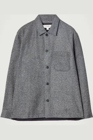 COS TEXTURED WOOL-BLEND OVERSHIRT