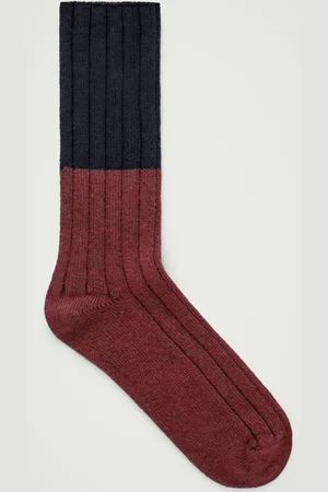 COS COLOUR-BLOCK RIBBED SOCKS