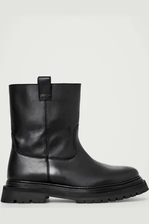 COS LEATHER MOTO BOOTS