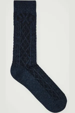 COS ARGYLE CABLE-KNIT SOCKS