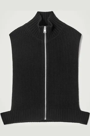 COS OPEN-SIDE ZIP-UP WOOL VEST