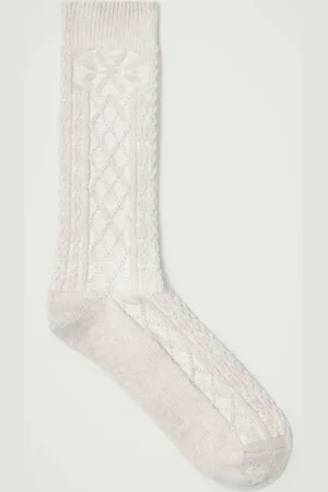COS ARGYLE CABLE-KNIT SOCKS