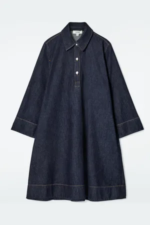 COS A-LINE DENIM MINI SHIRT DRESS