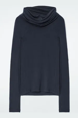 COS FUNNEL-NECK JERSEY TOP