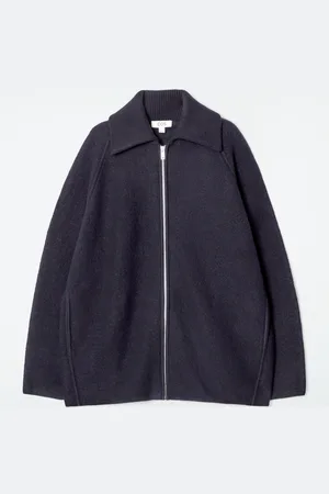 COS BOILED-WOOL ZIPPED JACKET