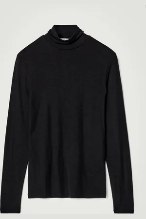 COS SLIM WOOL-JERSEY ROLLNECK TOP