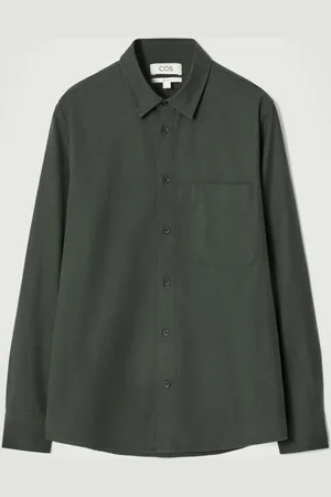 COS RELAXED BRUSHED COTTON-BLEND SHIRT