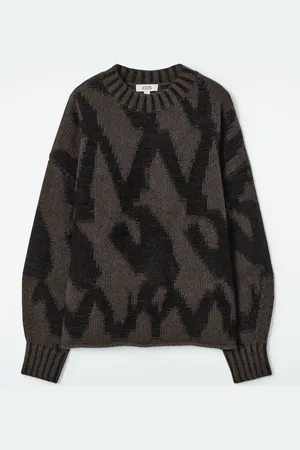 COS ABSTRACT WOOL-JACQUARD JUMPER