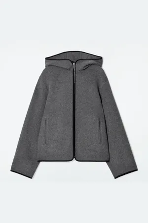 COS HOODED DOUBLE-FACED WOOL JACKET
