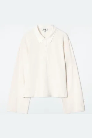 COS BOXY LONG-SLEEVED POLO SHIRT