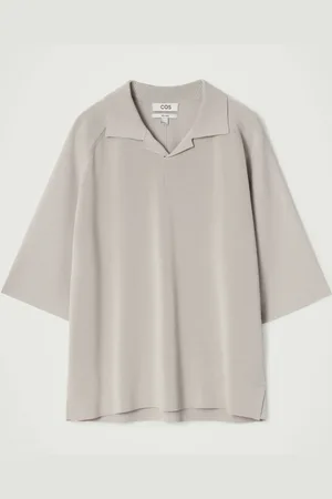 COS COLOUR-BLOCK DOUBLE-FACED POLO SHIRT