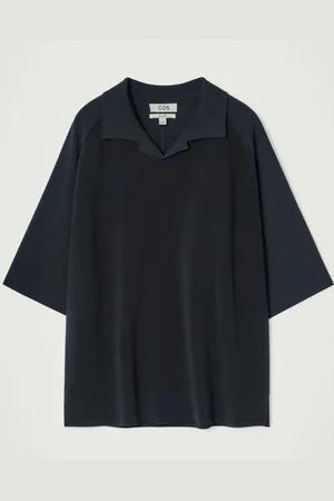 COS COLOUR-BLOCK DOUBLE-FACED POLO SHIRT