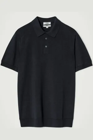 COS SLIM KNITTED SILK POLO SHIRT