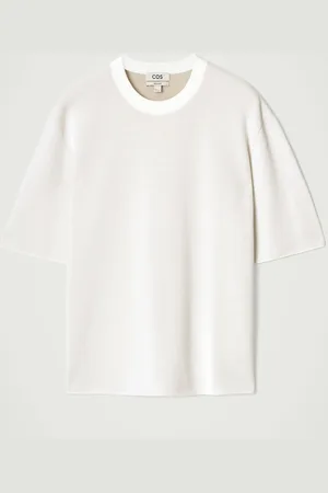 COS RELAXED DOUBLE-FACED KNIT T-SHIRT