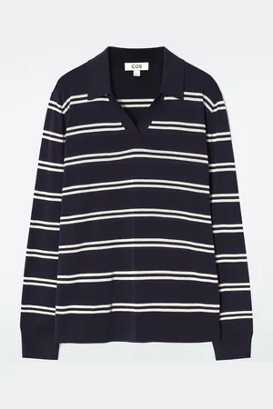 COS KNITTED SILK POLO SHIRT