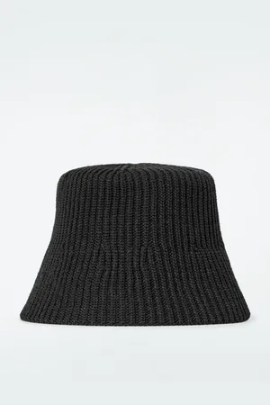 COS RIBBED WOOL-BLEND BUCKET HAT