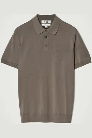 COS SLIM KNITTED SILK POLO SHIRT