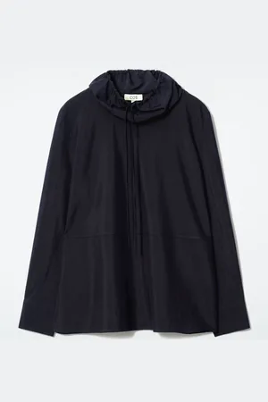 COS DRAWSTRING-NECK TOP