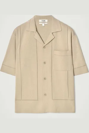 COS POINTELLE-KNIT COTTON SHIRT