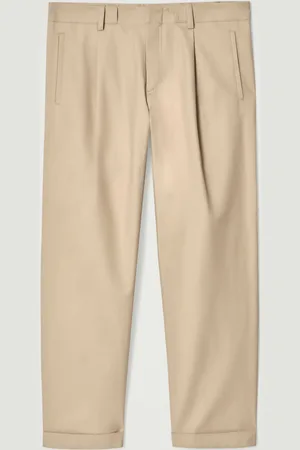 COS TAPERED COTTON TURN-UP TROUSERS