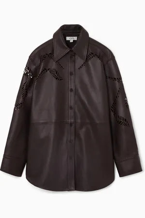 COS Camisa Estilo Oeste De Piel Con Bordado Inglés