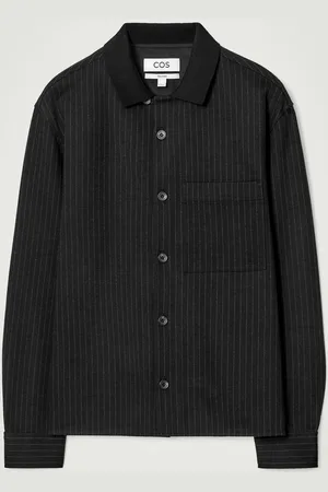 COS Camisa Relaxed Fit Mezcla De Lana Raya Diplomática