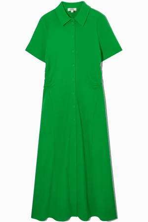 COS Gathered Midi Shirt Dress