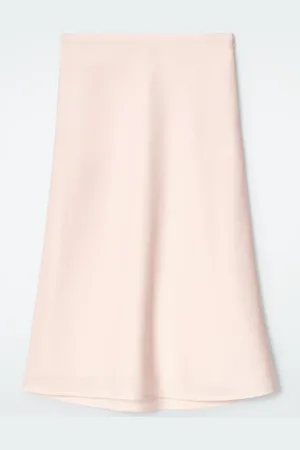 COS Falda Midi En Mezcla De Lino