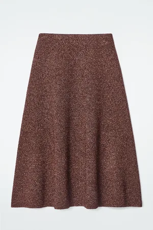 COS Falda Midi De Lana Merino Brillante