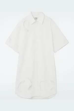 COS Vestido Camisero Midi De Bordado Inglés