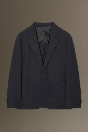 COS Blazer De Lana Y Franela De Corte Recto
