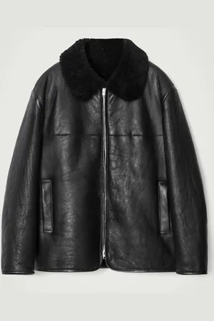 COS Chaqueta De Aviador De Piel De Oveja