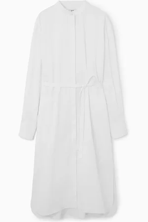 COS Vestido Camisero Con Cuello Mao Oversize