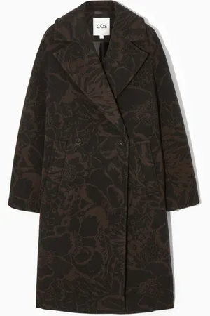 COS Abrigo Oversize, Lana, Floral, Doble Botonadura