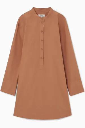 COS Minivestido Camisero Sin Cuello