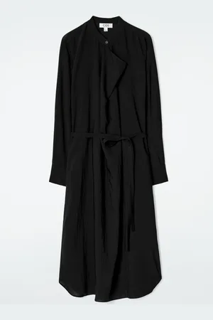 COS Vestido Midi Drapeado Con Cinturón