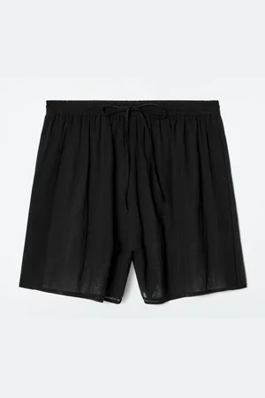 COS Pantalón Corto De Playa Arrugado De Algodón