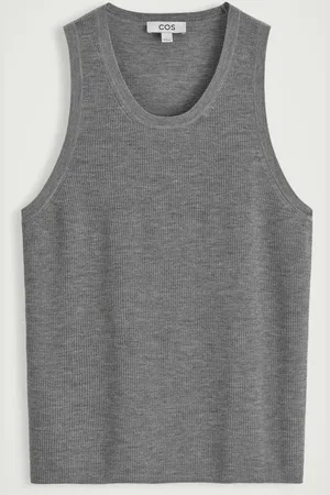 COS Camiseta De Tirantes De Canalé De Lana Merino