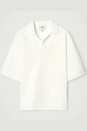 COS Polo De Algodón Mercerizado Con Cuello Abierto