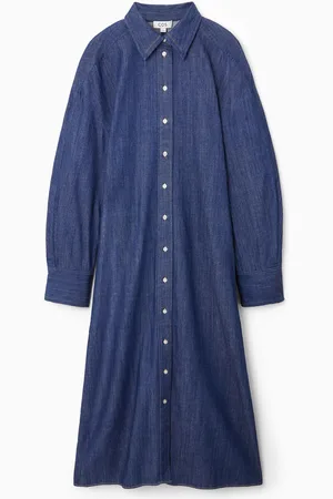 COS Vestido Camisero Denim Redondeado